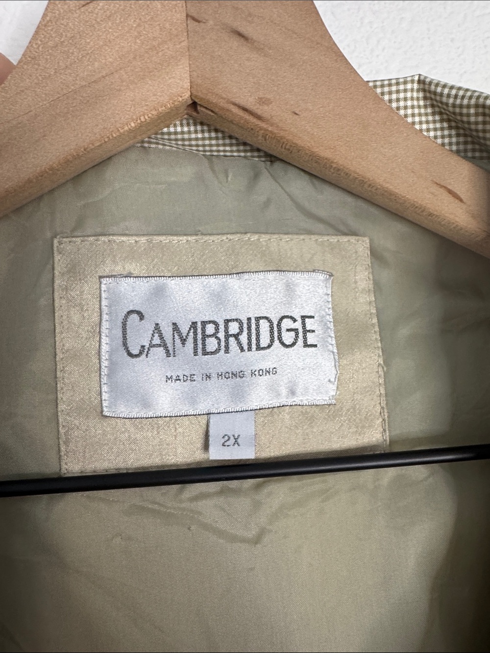 Vintage Cambridge Beige Lightweight Rain Jacket Windbreaker Women’s 2X N0224 - Picture 2 of 7